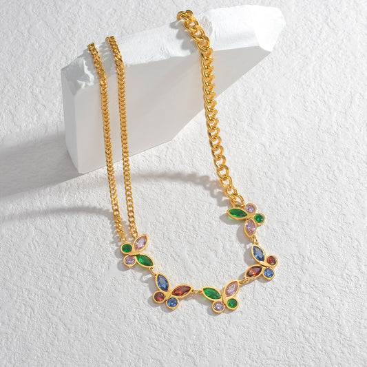 Gold Butterfly Stainless Steel Necklace