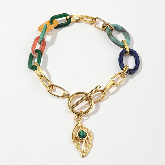 Acrylic Link Interlock Bracelet