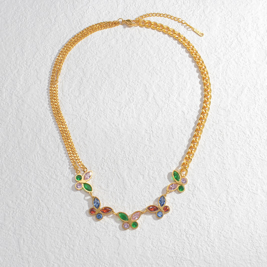 Gold Butterfly Stainless Steel Necklace